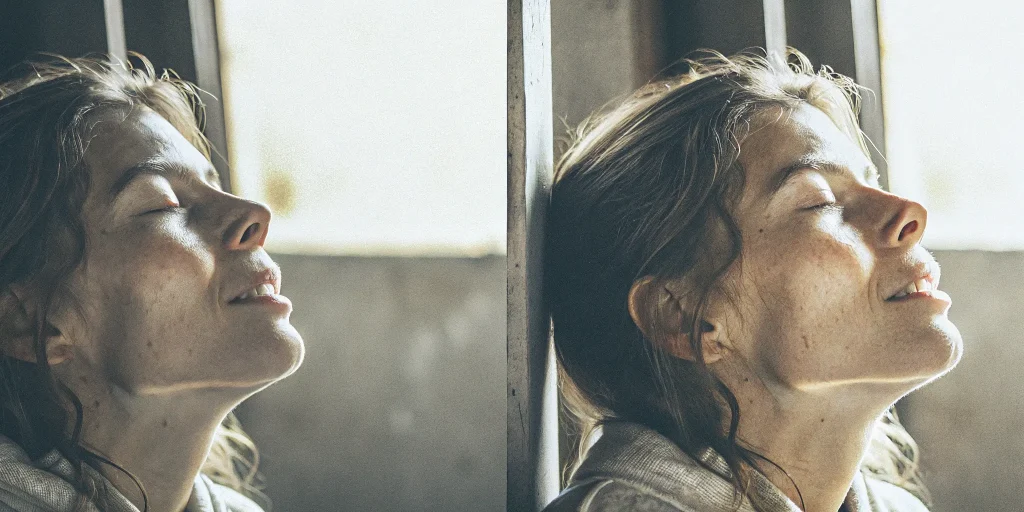 Exosome skin treatment before and after.