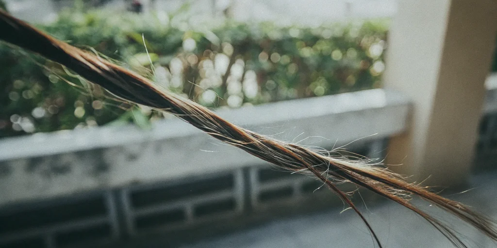 Thinning hair before exosome hair loss therapy.