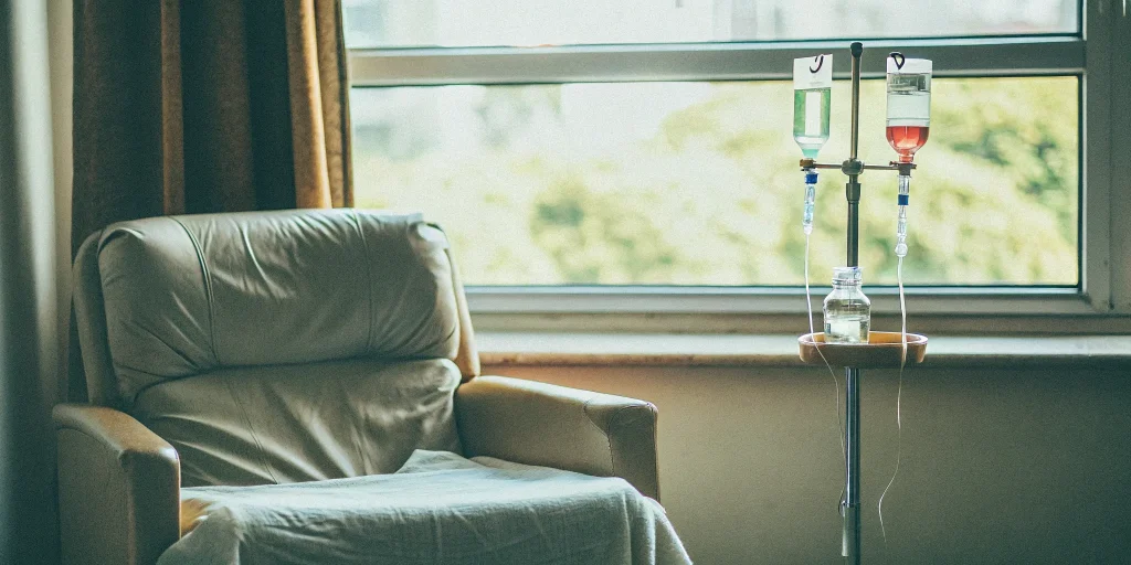 IV therapy in a clinical setting for MUSE stem cells that work to repair damaged tissue.