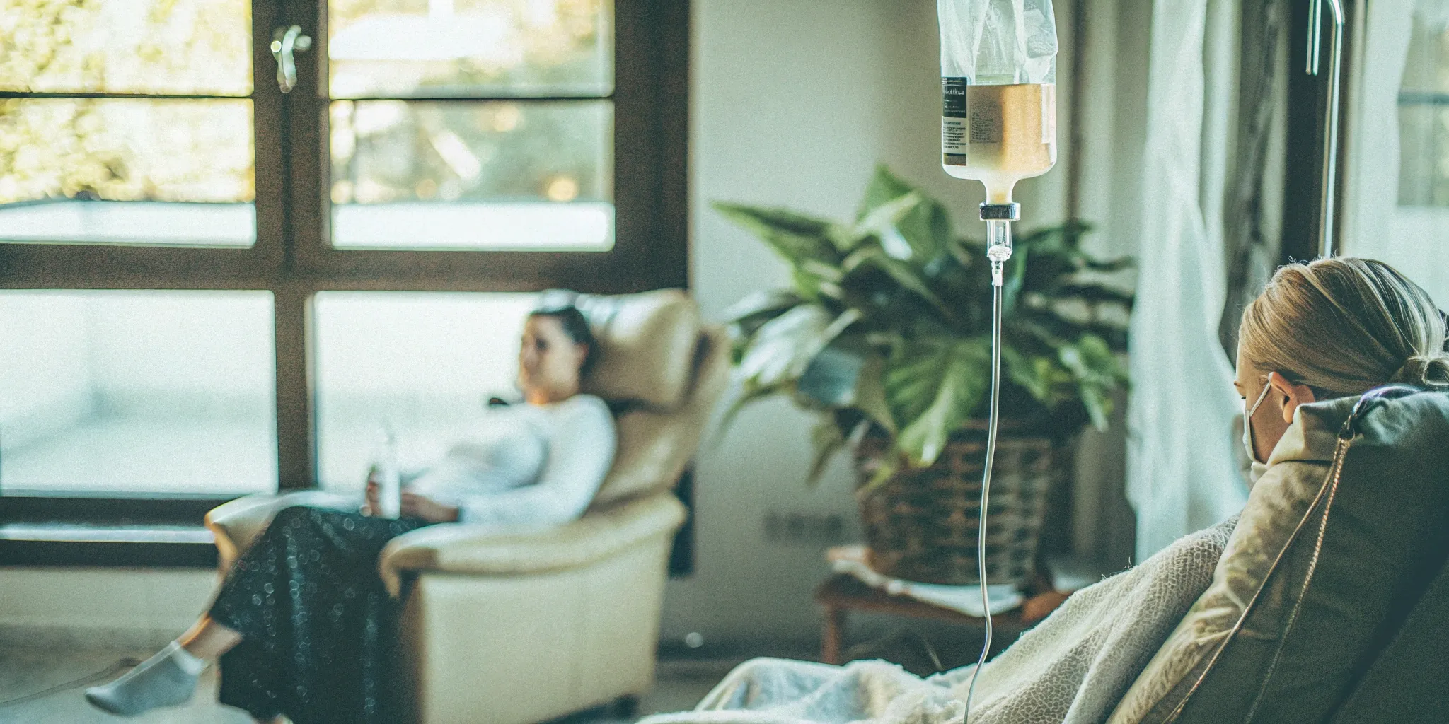 Patient receiving anti-aging exosome IV therapy for rejuvenation in South Miami.