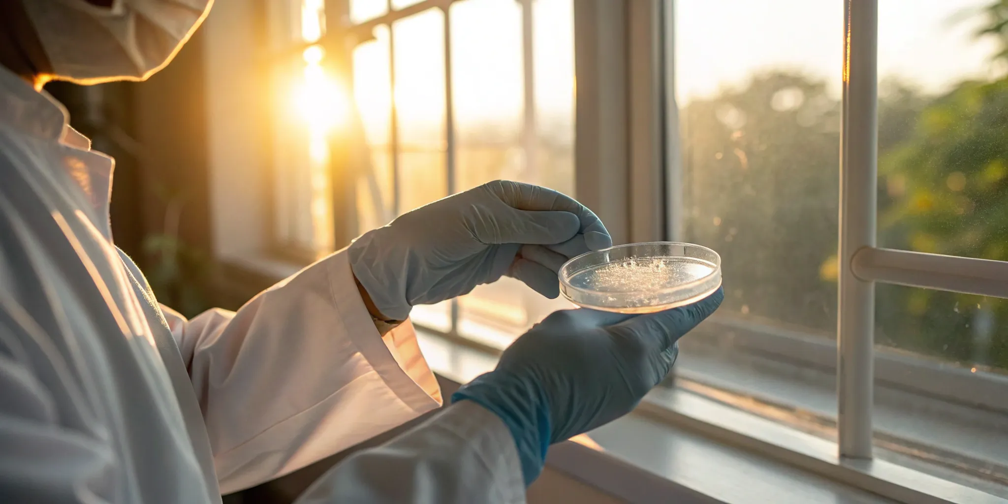 A scientist studies stem cells in a petri dish to see if therapy works for neuropathy.