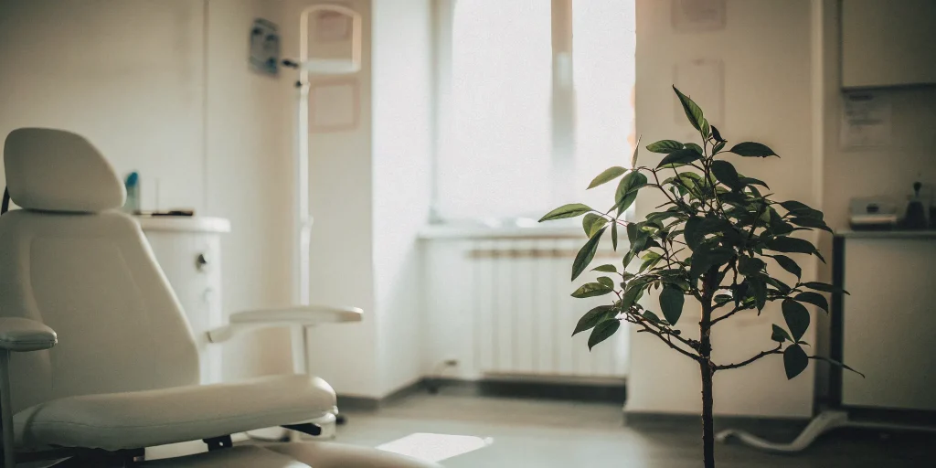 A modern clinic treatment room for a consultation on umbilical cord stem cell therapy cost.