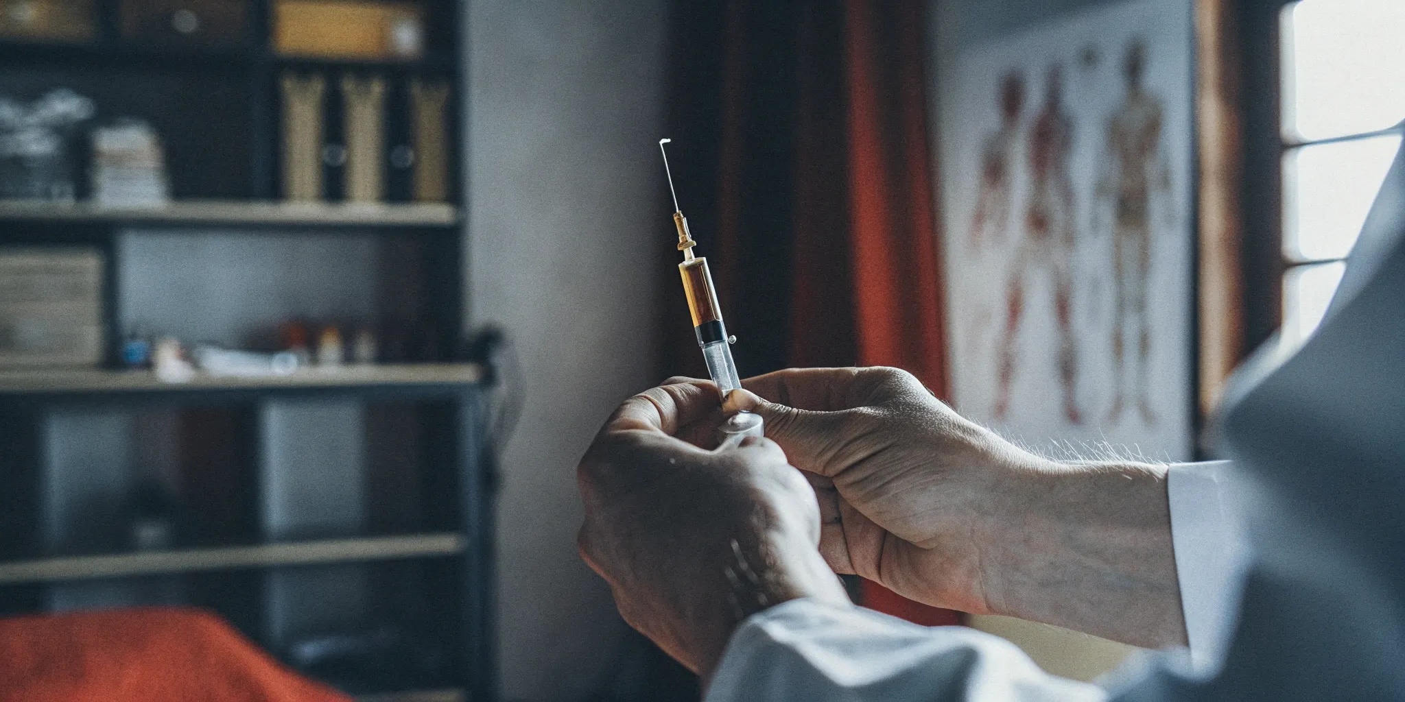 Doctor preparing a PRP injection, a key factor in the cost of arthritis treatment.