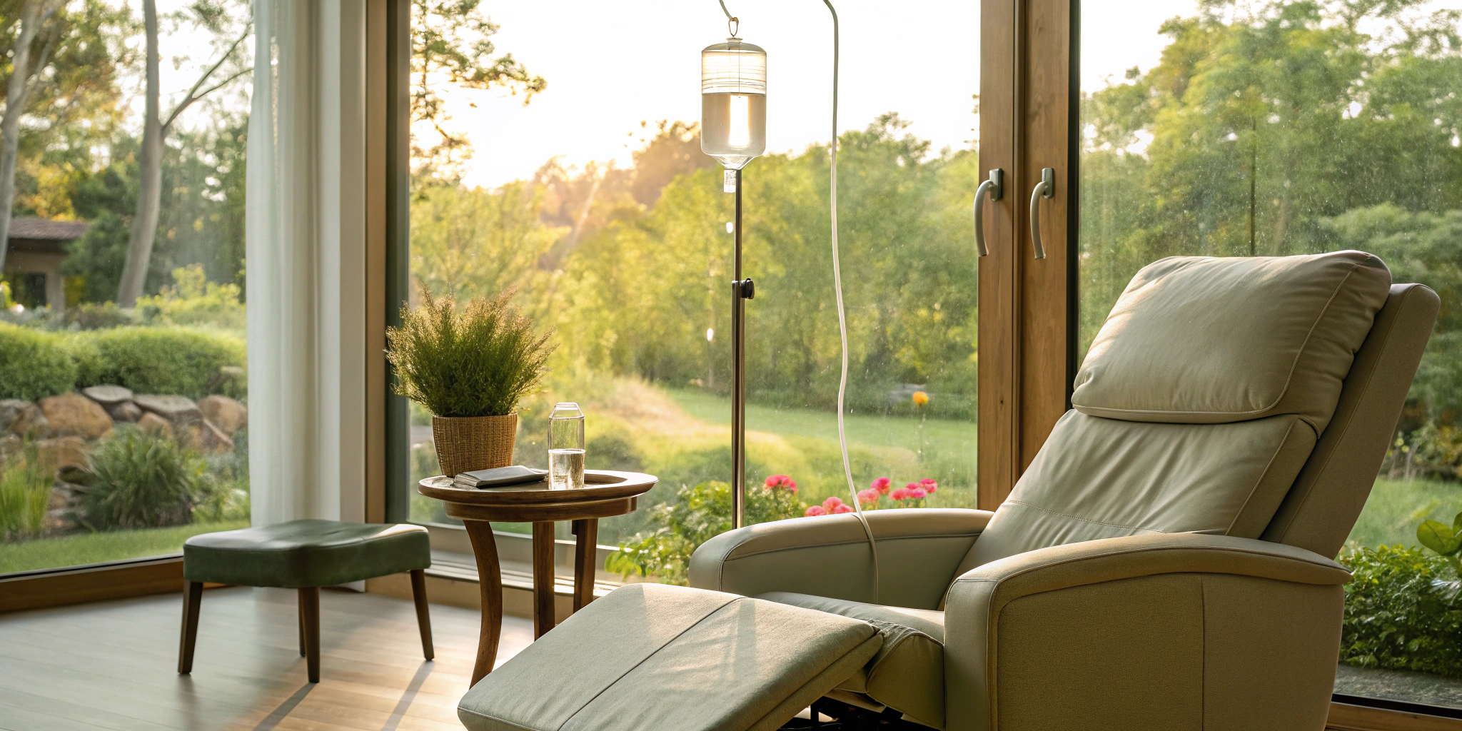 The cost of an anti-aging IV treatment in a professional and comfortable clinic setting.