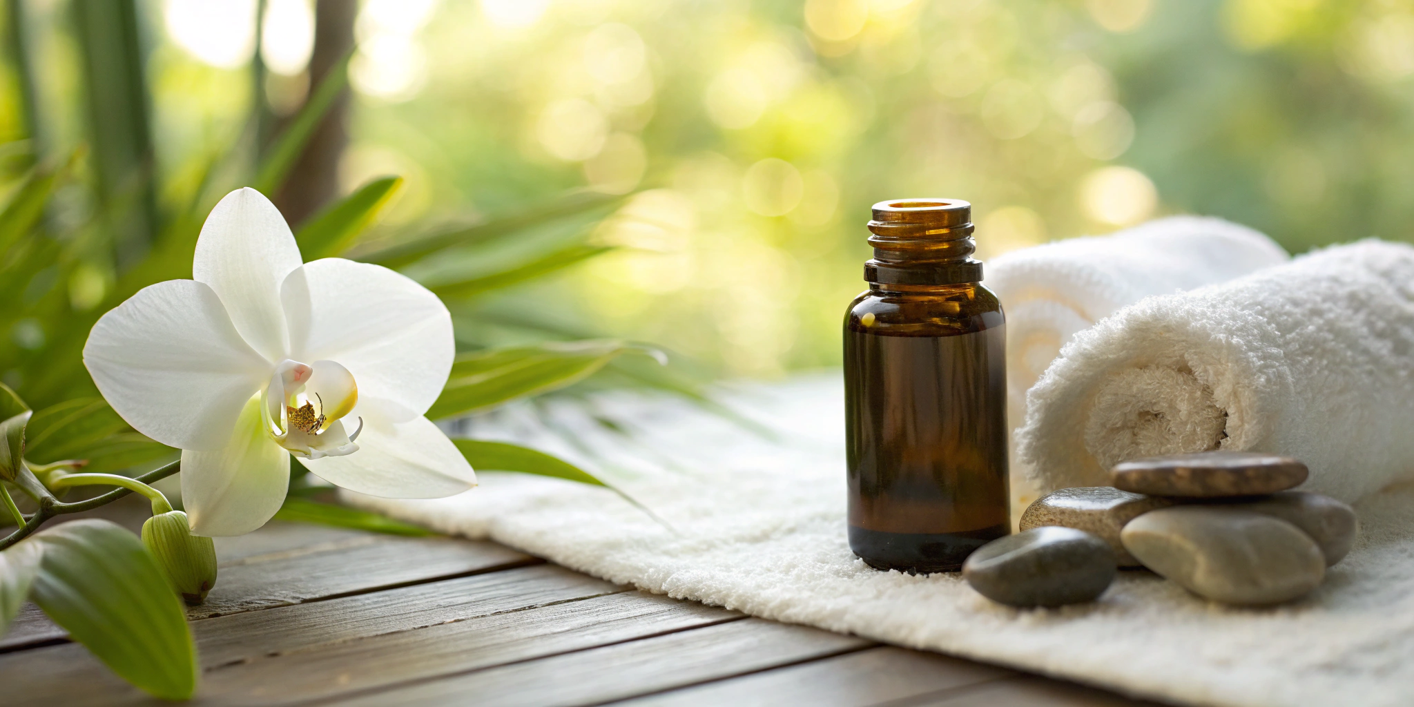 A serene spa setting for an exosome therapy anti-aging treatment.