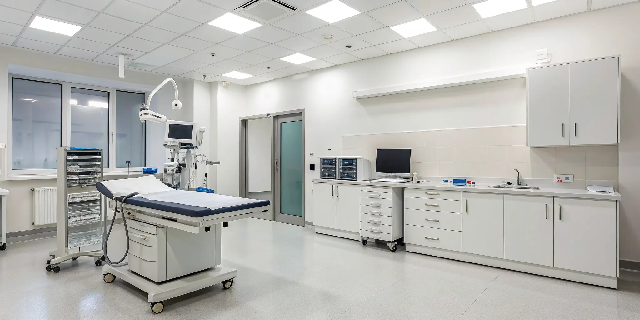 Medical equipment in an exam room, part of the true cost of stem cell therapy for back pain.