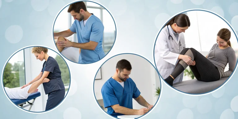 A doctor explaining the best non-surgical treatment options for knee pain.