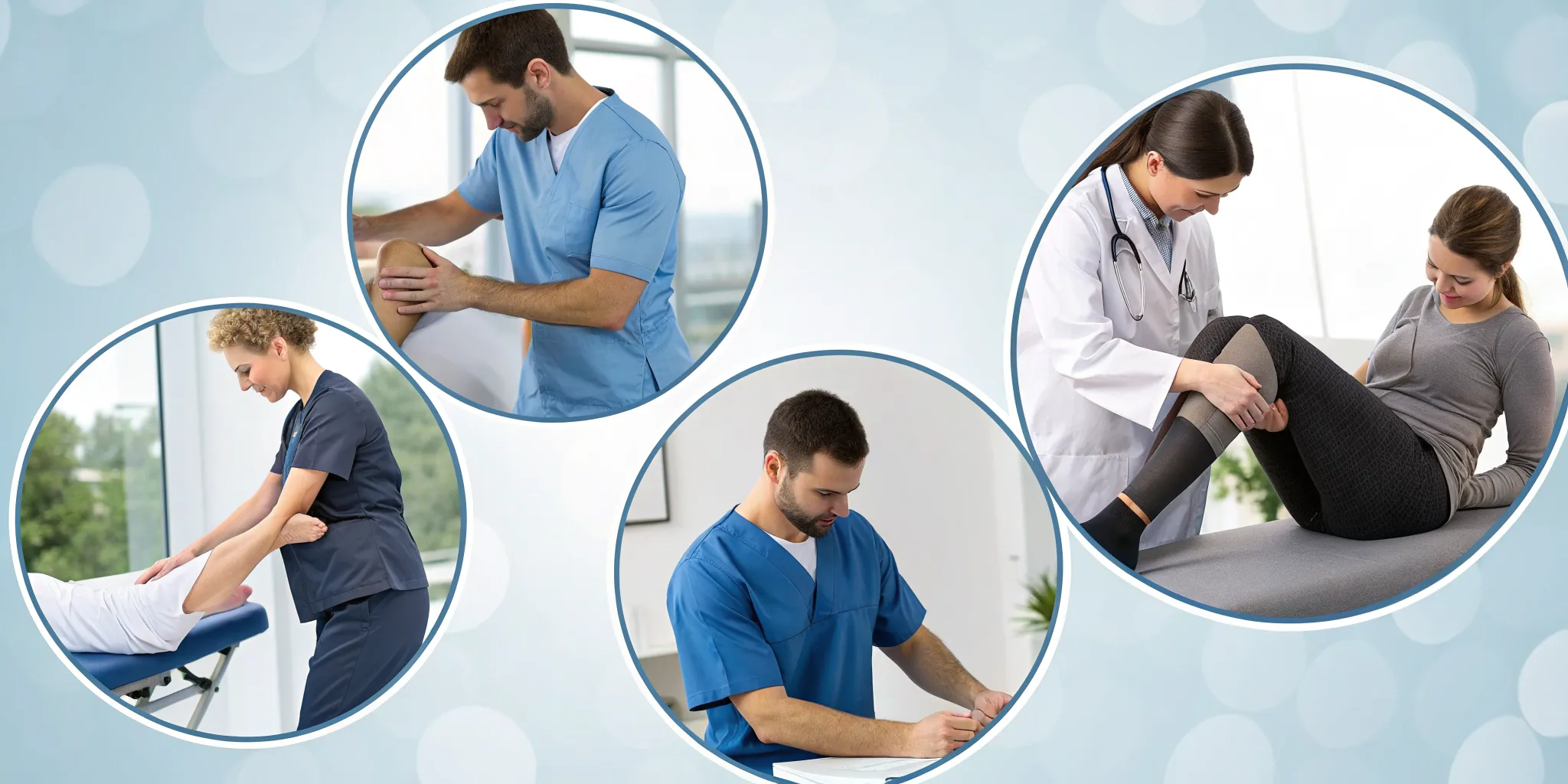 A doctor explaining the best non-surgical treatment options for knee pain.