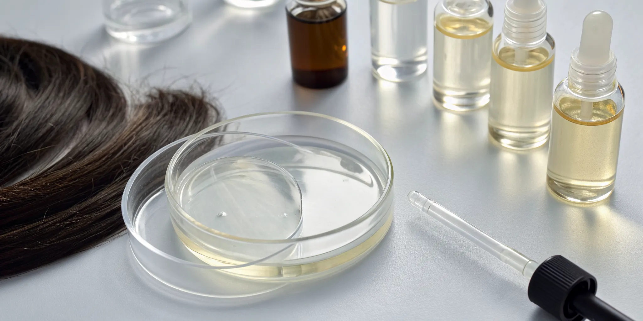 Exosome serum in a dropper bottle, one of the best treatments for Black hair growth.