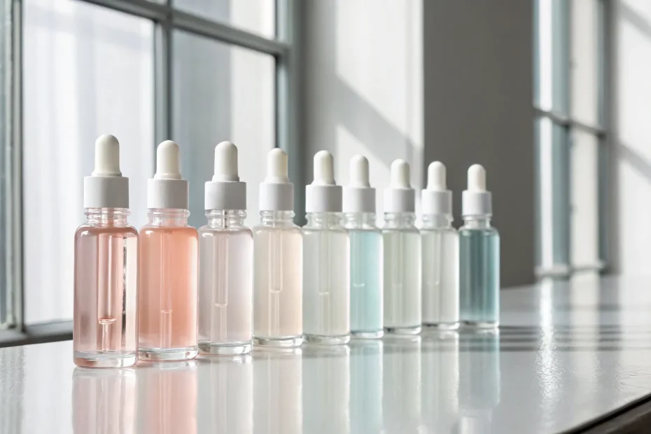 Dropper bottles with the best peptide serums for female weight loss.