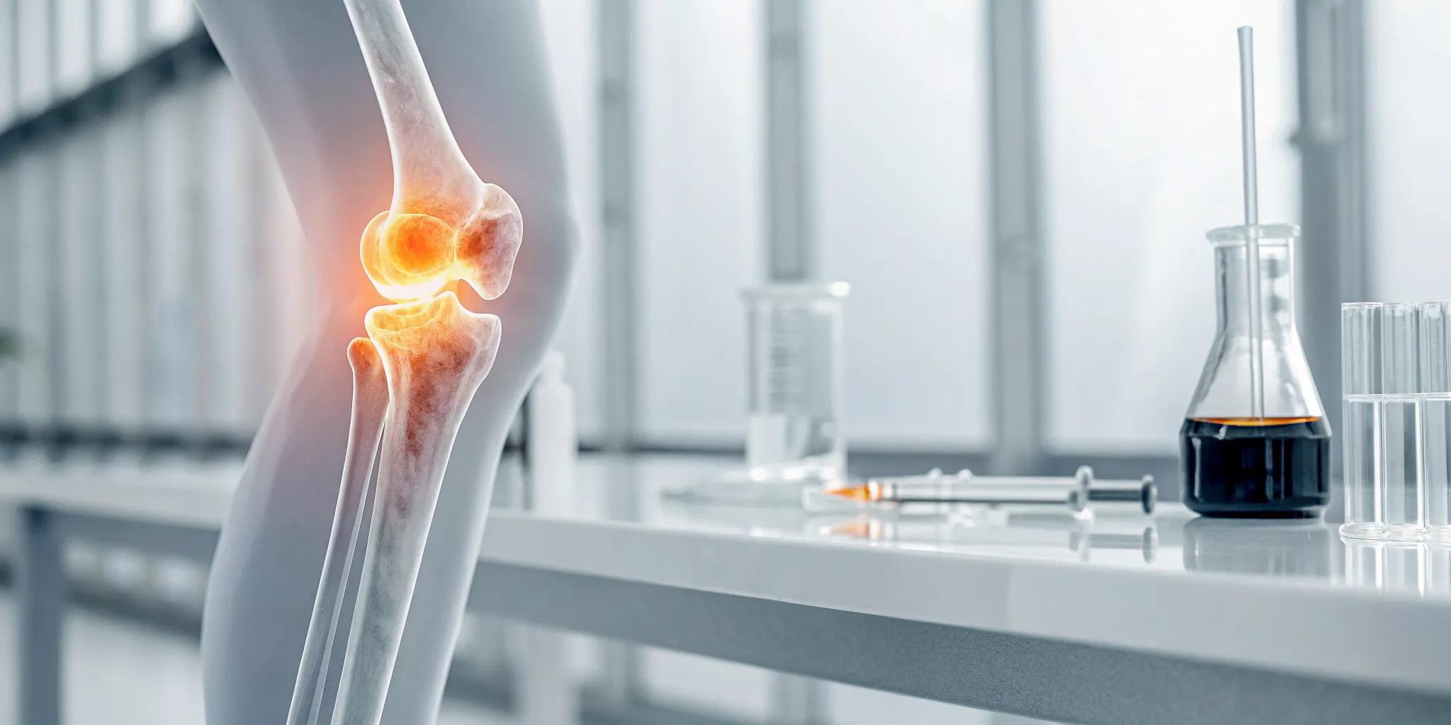 PRP vs stem cell injections for treating knee joint pain.
