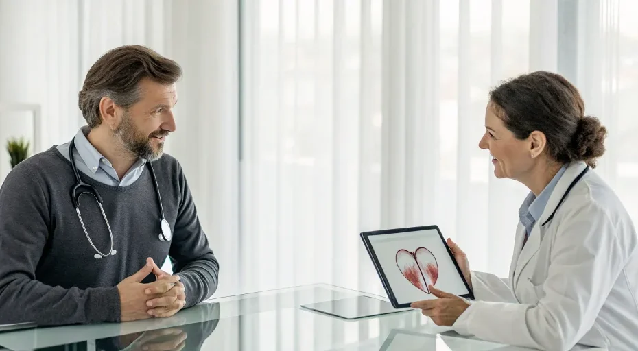 Physician discussing whether stem cell therapy works with a Miami patient