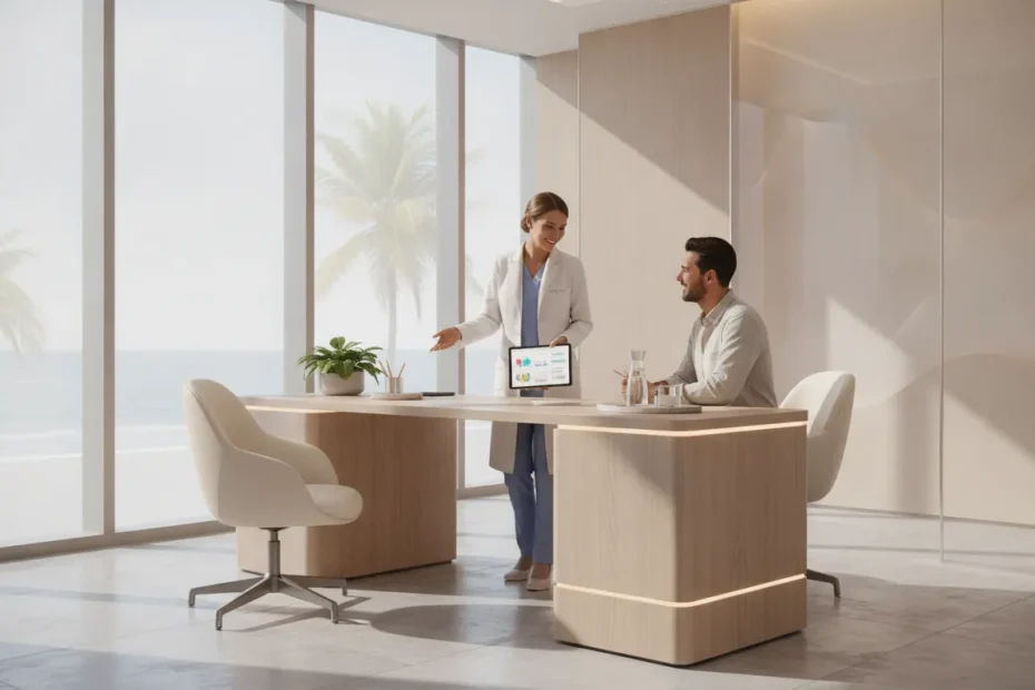 Stem cell consultation Miami patient reviewing medical history