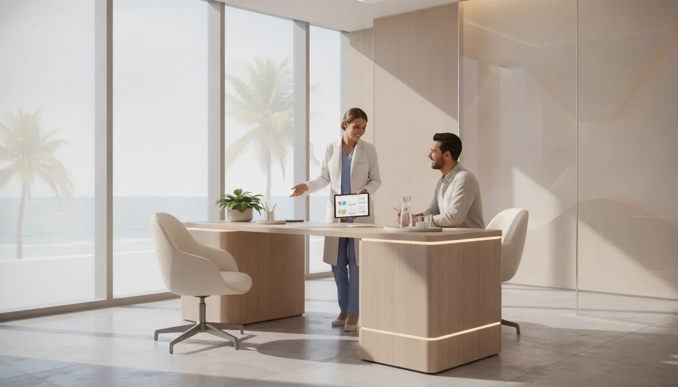 Stem cell consultation Miami patient reviewing medical history