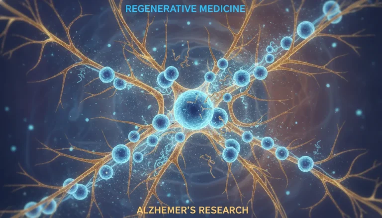 Microscopic visualization of stem cells and neurons in regenerative medicine research for Alzheimer's disease